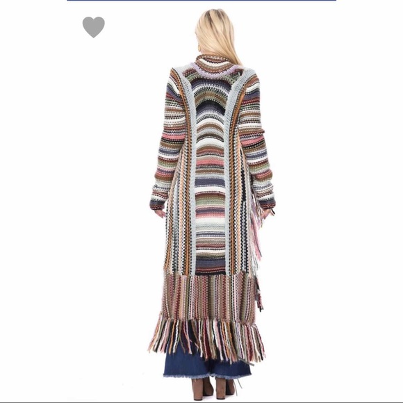 Sweaters - Laurel Multi Colored Long Cardigan